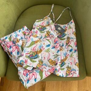 Crop cami pj set NWT size M deep sea divers
